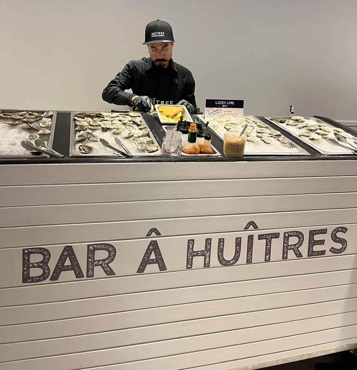 Notre animation de bar à huîtres mobile.
